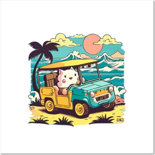 Beach buggy kitty Posters and Art